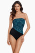 MagicSuit Shadow Dot Colorblock Goddess One Piece Swimsuit